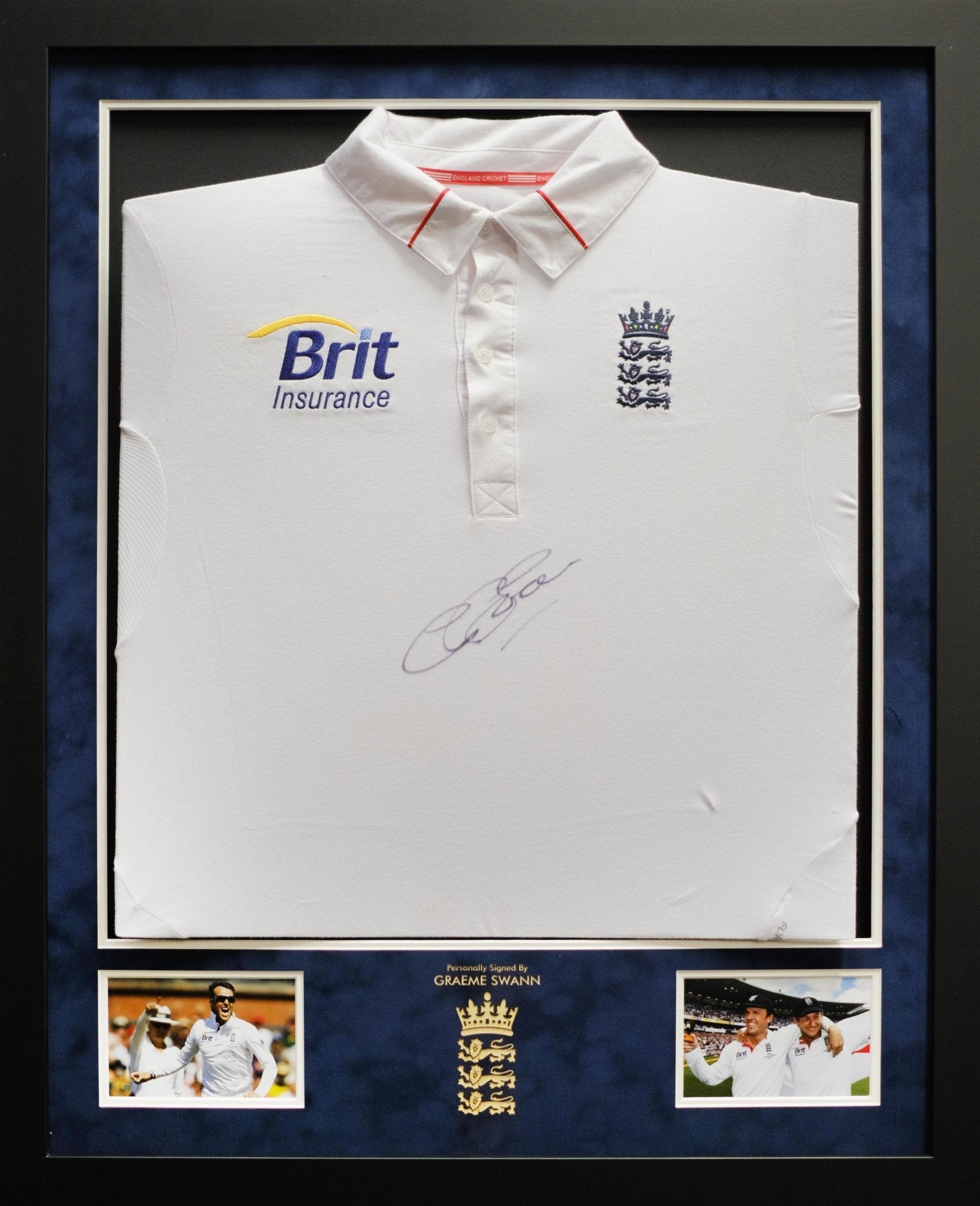 Graeme Swann signed England Cricket Shirt - Memorabilia Framers Shop
